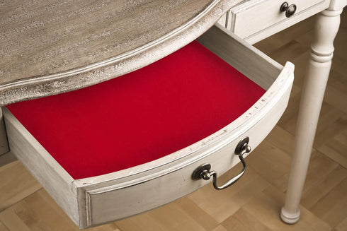 COLOURFUL US Red Self Adhesive Velvet Fabric Sticky Felt Sheets for Art & Crafts, Jewelry Box, Drawer Liners- 2PCS x (17.3 inch x 39.3 inch)...