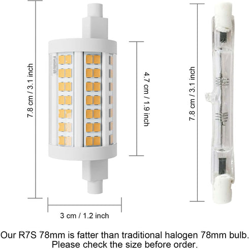 R7S LED Bulb 78MM, 15W Dimmable J78 Flood Light, 150W Halogen T3 Replacement for Torchiere Wall Sconce Work Light Banker Light, Natural White 4000...