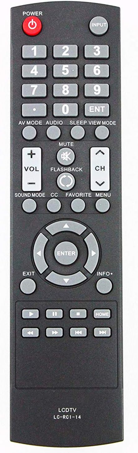 New TV Remote Control LC-RC1-14 fit for Sharp LC-32LB261U LC-42LB261U LC-50LB261U LC-32LB150U LC-42LB150U LC-50LB150U LC-43LB371U LC-50LB371U LC-4...