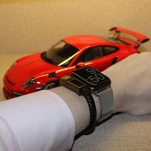 Leather Bracelet Charger USB Charging Cable Braided Cords USB Portable Travel Charger for Mens Womens Compatible withiPhone 14/13/12/11 pro XS MAX...