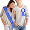 "Growing A Prince" Sash & Dad to Be Pin Kit - Little Prince Baby Shower It's A Boy Royal Prince Gift (Royal Blue)