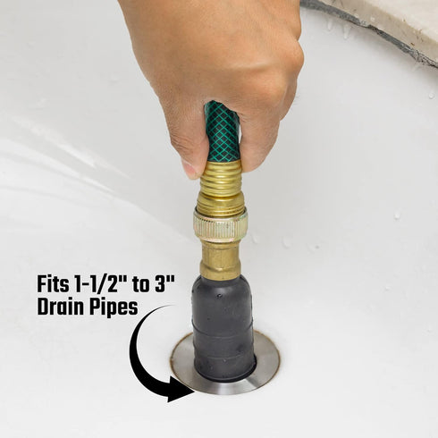 DURATECH Drain Bladder, Medium Drain Cleaning Bladder, Fits 1-1/2" to 3" Drain Pipes, Unclogs Stubborn Blockages in Kitchen Sinks, bathtubs, Showe...