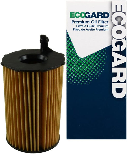 ECOGARD X10234 Premium Cartridge Engine Oil Filter for Conventional Oil Fits Audi Q5 3.0L DIESEL 2014-2016, Q7 3.0L DIESEL 2013-2015, A6 Quattro 3...