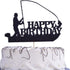 Sea Fishing-Fishing Boats Birthday Cake Topper for Fisherman Theme Man Boy Birthday Party Supplies-Gone Fishing Themed Birthday Party Decorations ...