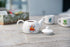Original Cute Harry Potter Hogwarts Mini Porcelain 5oz Teapot Whimsical Colorful Castle Artwork Glossy White Glazed Ceramic Unique Thoughtful Magi...