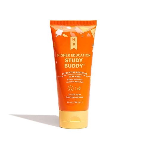 Higher Education Skincare STUDY BUDDY Clay Mask with Detoxifying Bentonite, 3 fl. oz., Cruelty-Free Exfoliating and Brightening Facial Skin Care T...