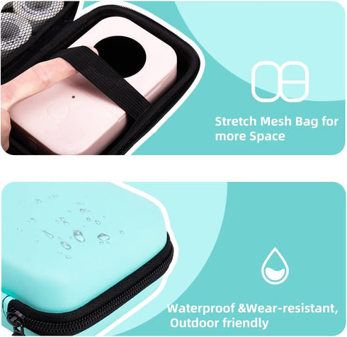 Phomemo D30 D35 Label Maker Case, Waterproof Storage Bag Compatible with NELKO P21/NIIMBOT D11/JADENS D110/SUPVAN E10 Label Printer, Fits for Mini...