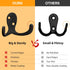 YIHATA 14 Pack Heavy Duty Double Prong Coat Hooks, Wall Mounted with 28 Screws, No Rust Black Hardware for Hanging Coat, Scarf, Bag, Towel, Hat, K...