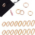 UNICRAFTALE 16Pcs 8 Sizes Titanium Steel Ring Blanks Rose Gold Grooved Finger Ring Settings Ring Core Blank for Resin Round Empty Rings Blanks for...