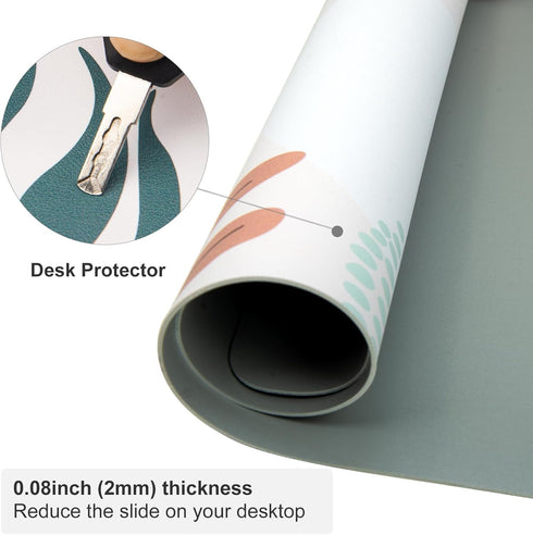 Abstract Boho Large Mouse Pad, Waterproof Green pink Desk Mat, Double Sided Computer Gaming Mouse Pad, XXL Full Desk Mousepad Non Slip Writing Pad...