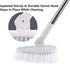 Tub & Tile Scrub Brush with Long Handle- 53", Shower Brush with Comb, Good for Clean Grout, Bathroom and Kitchen, New Update Swivel Head, Sturdy a...