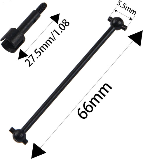 ShareGoo Steel Drive Shaft & Wheel Stub Axle Dogbones Adapter Axle Hub Compatible with WLtoys 144001 1/14 RC Car Buggy Upgrade Parts...