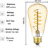 12V LED Edison Bulbs 40W Equivalent, Low Voltage 4W Vintage Style Spiral LED Filament Light Bulbs, E26 Medium Base, Warm White 2700K, Antique ST64...
