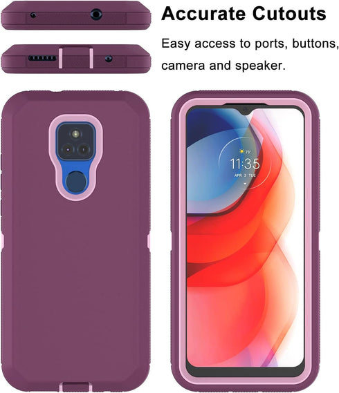 for Moto G Play Case, Heavy Duty Armor Rugged Drop Protection Shockproof Protective Hard Plastic Cover Rubber Bumper Dual Layer Hybrid Phone Case ...