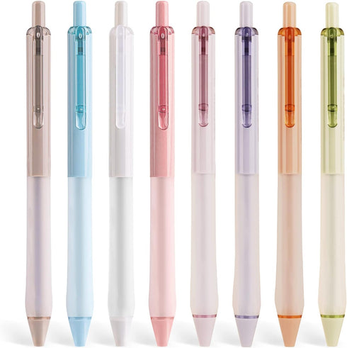 WRITECH Gel Ink Retractable Pens: Black Ink 0.7mm medium Fine Point Pen Set, Extra Smooth Tip No Bleed Smear Smudge Refillable Clickable Pens Bulk...