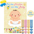 Hooqict Pin The Pacifier On The Baby Game, Baby Pacifier Games Poster with 72pcs Pacifiers Stickers Baby Shower Games Party Favors Girls Boys Kids...