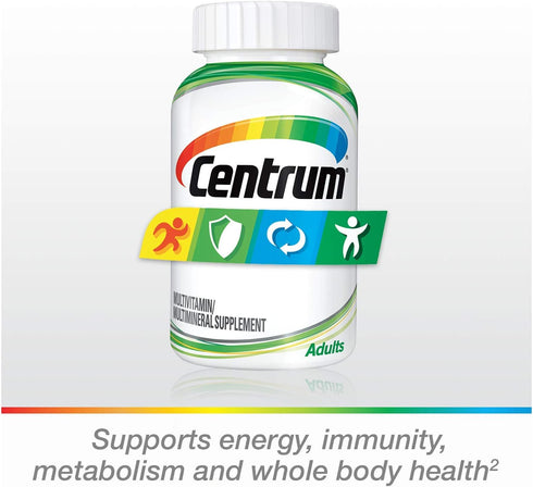 Centrum Adult Multivitamin/Multimineral Supplement with Antioxidants, Zinc, Vitamin D3 and B Vitamins, Gluten Free, Non-GMO Ingredients - 200 Coun...
