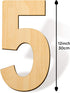 Savita 12 Inch Blank Wooden Number 5 Unfinished Wood Slices Sign Board for DIY Craft Projects Home Sign Wall Birthday Wedding Party Decoration (5)...