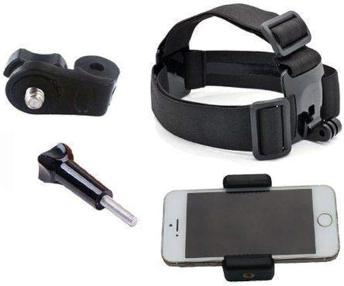 Multi-Function Adjustable Belt Cellphone Selfie Head Mount Strap for Sony Action Cam/Gopro Hero/Cell Phone/iPhone 16 15 14 13 12 11 Pro Max XR XS ...