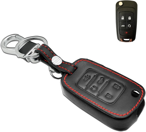 MECHCOS Compatible with Chevrolet Chevy Equinox Cruze Malibu Sonic Camaro Impala SS Buick Encore Lacrosse Regal Verano GMC Terrain Key Fob Cover C...