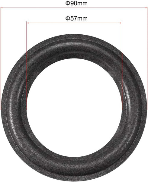 uxcell 3.5" 3.5 Inches Speaker Foam Edge Surround Rings Replacement Parts for Speaker Repair or DIY 4pcs...