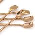 6 PCs Stainless Steel Mixing Spoon with Rose Gold Finish - Stirrer Spoon with Shovel-Shaped Head for Coffee, Ice Tea, Soft Drink, Cocktail, Length...