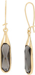 Robert Lee Morris "Set In Stone" Faceted Stone Long Drop Earrings (Black, Gold)...