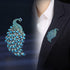 Rhinestone Peacock Brooch Pin Crystal Bird Brooch Safety Pin Animal Brooch Wedding Bridal Brooches Collar Lapel Pin Badge for Dress Shirts Coat...