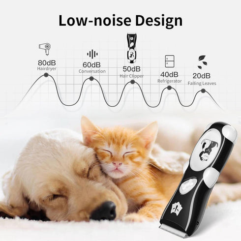 Dog Clippers Low Noise Dog Grooming Kit Pet Shaver for Thick Coats Waterproof Cat Hair Trimmer Professional Grooming Tools...