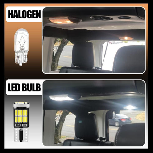 White LED Interior Lights Kit for Hummer H3 2006 2007 2008 2009 2010 Dome Footwell Vanity Mirror Trunk Cargo License Plate Lights Interior LED Lig...