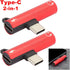 2Pcs USB TypeC to 3.5mm Female Headphone and Charger Adapter, 2 in 1 USB C to Audio Jack Fast Charging Cable for TypeC Mobile Phone (Red)......