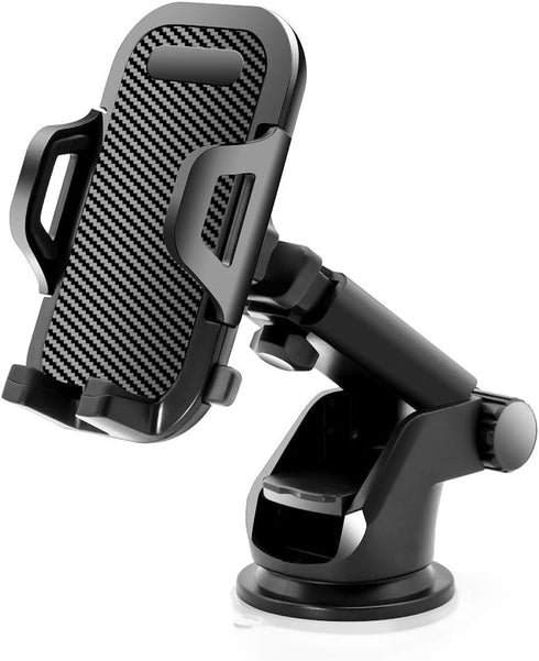 Car Phone Mount, Dashboard & Windshield Cell Phone Holder Stand with One-Touch Design 360° Rotation for All Smartphones...