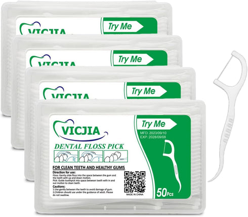 Tooth Floss Picks Unflavored Dental Floss for Teeth Tooth Picks Flossers,200 Count Floss Sticks for car,Home Tooth Pick Small...