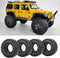 RCLIONS 4pcs Rubber Micro 1" RC Wheel Tyres Tires with Foam Insert for All 1/24 Axial SCX24 AXI00001,AXI00002,AXI90081 Deadbolt RC Crawler Truck C...