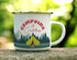 Campfire and Cuddles Enamel Camp Mug, Outdoor Camping Coffee Cup, Mountain Nature Hiking Outdoorsy Gift (12oz)...