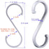 Aluminum S Hooks, Versatility S-Hooks Coffee Cup Hooks for Hanging Coffee Mugs, Kitchen Pot and Pans, Grill Utensils, Plants, 12 Pack Matte Finish...