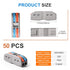 Wire Connectors Nuts,50pcs 2 Conductor Compact Splicing Wire Connectors, 2 in 2 Out Lever Wire Nut Electrical Connectors, 2 Circuit Inline Splices...