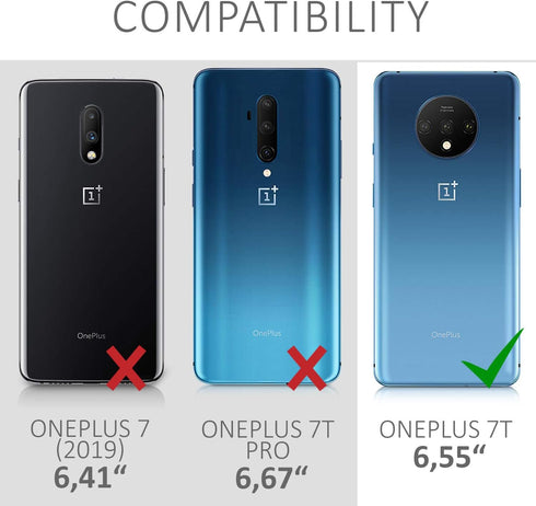 kwmobile Case Compatible with OnePlus 7T Case - TPU Silicone Phone Cover with Soft Finish - Teal Matte...