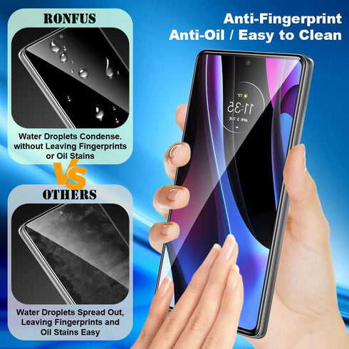 3 Pack Compatible for Motorola Edge Plus 2022 / Edge + 2022 /Edge Plus 2022 5G UW empered Glass Screen Protector,Case Friendly,Ultra HD, 9H Hardne...