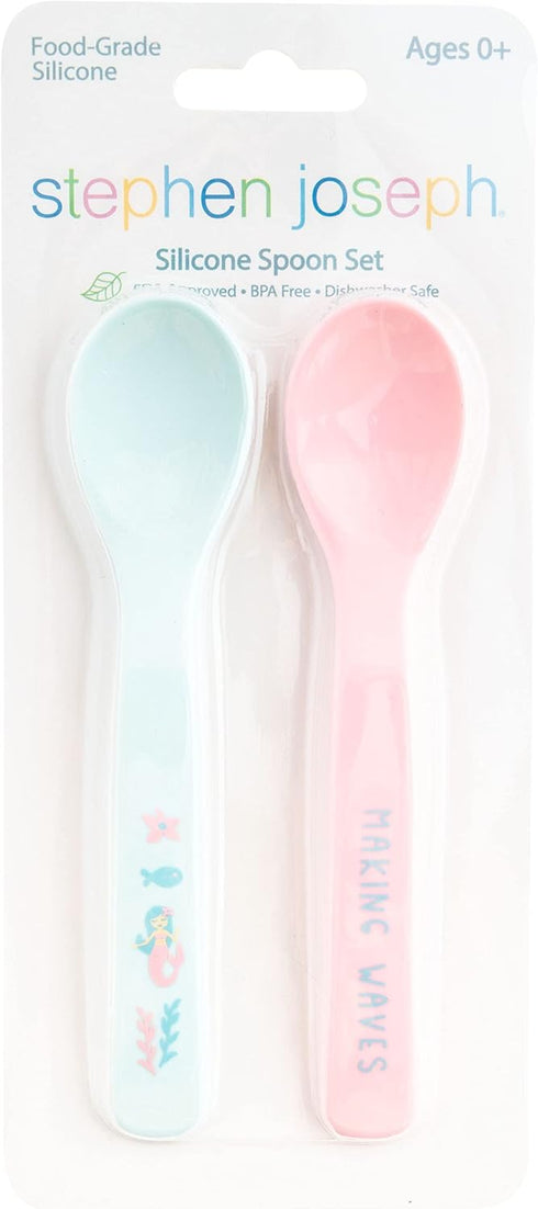 Stephen Joseph Silicone Baby Spoons, OS, MERMAID...