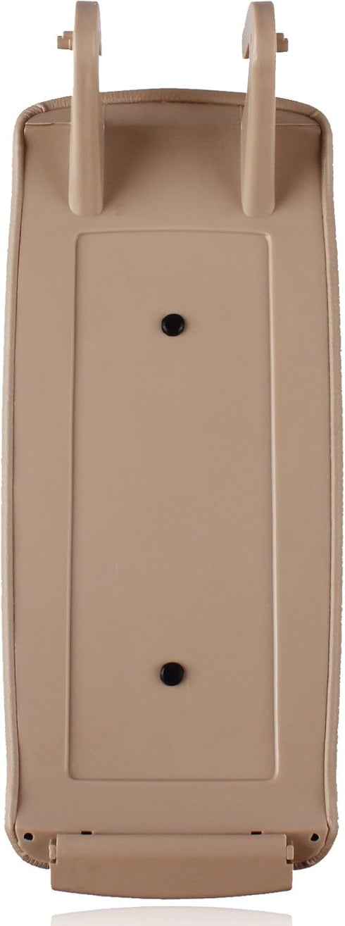 Car Leather Armrest Center Console Lid Cover Compatible with Audi A4 S4 A6 2000-2006 Beige...