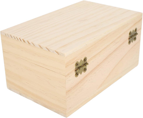 FILFEEL Essential Oil Wooden Box 15 Slot Essential Oil Storage Case Pine Wood Essential Oils Organizer Holder for Home, 18.2 x 11.5 x 9 cm...