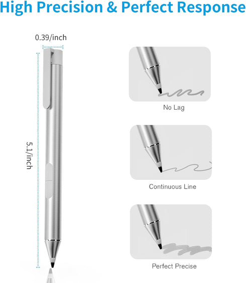 Active Stylus Pen for Dell 2 in 1 Laptop for Latitude 5285 5289 5290 7285 7400, Inspiron 7420 7425, XPS 15 9570, Computer Touchpad Stylus for Writ...