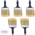 5 Pieces 4 Inch Paint Brushes,Flat Painting Brush Tool with Treated Plastic Handle for Home Furniture DIY Paint,Wood Cabinet,Fences,Deck and Wall ...