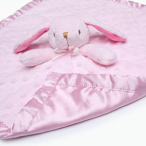Pro Goleem Bunny Security Blanket Twin Baby Gifts Baby Snuggle Toy Lovey for Infant Girls Soft Lovie Pink, 2 Pack...