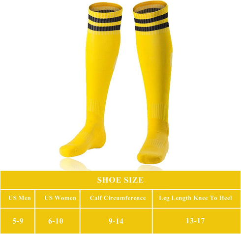 Neon Knee High Socks, 8 Pairs Striped Tube Sock Athletic Baseball Basketball Dance Neon Colored Soccer Socks for Adult Girls Women Youth, 8 Colors...