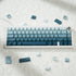 Blue Gradient Double Shot Keycap,PBT Side Printed Keycaps, Backlit Keycaps, Shine Through Keycaps, 136 Keys Cherry Profile Keycaps Set for Mechani...