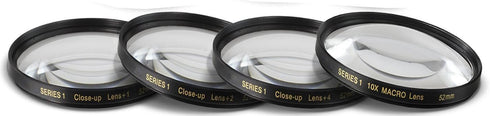 52mm Close-Up Filter Set (+1, 2, 4 and +10 Diopters) for Nikon Z5 24-50mm, NIKKOR 35mm f/1.8G Lens, Z 40mm, D3100, D3200, D3300, D5100, D5200, D53...