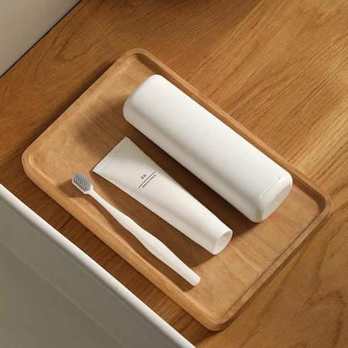 Toothbrush Case Travel Container Cups, Toothbrush Holder Kit with Cover, Portable Storage for Toothpaste and Toothbrush, Carrier for Students Camp...