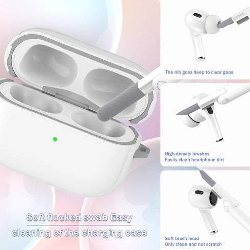 for AirPods Pro Case (2023/2022/2019, 2nd/1st Gen), Compatible with Airpods Pro 2nd Generation (USB-C/Lightning Cable), Youthful Macaroon Color wi...